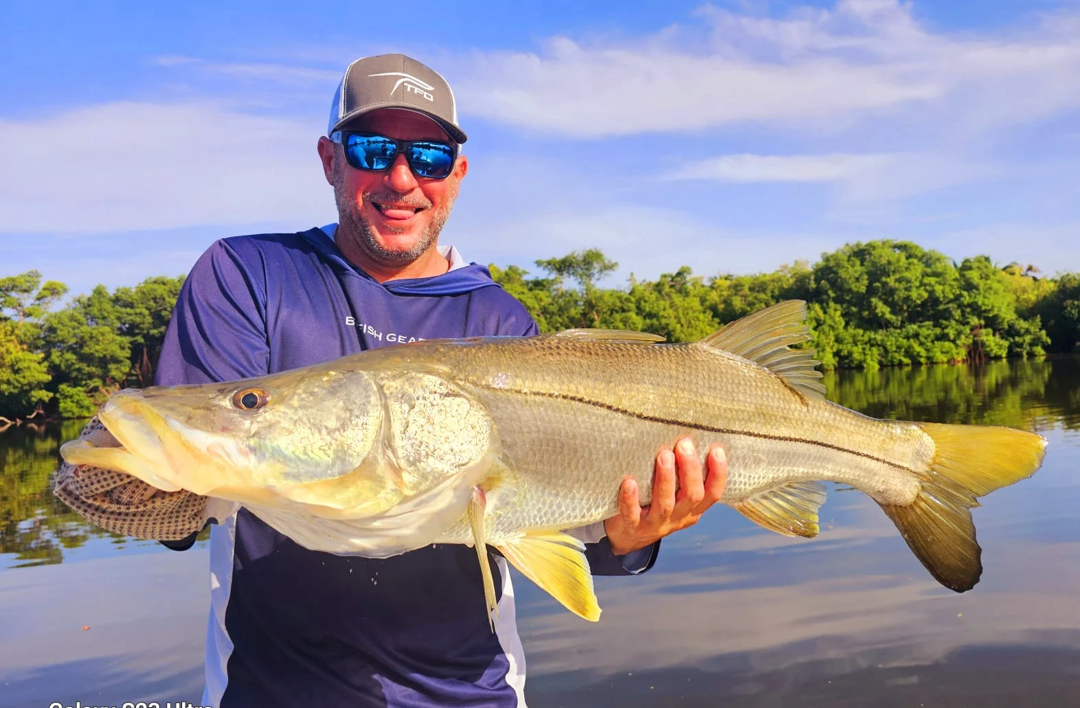Trophy snook in golden light